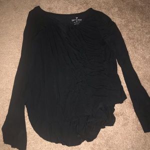 Long Sleeve Black American Eagle Top